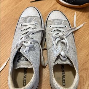 Converse Textured Gray Canvas Sneakers
